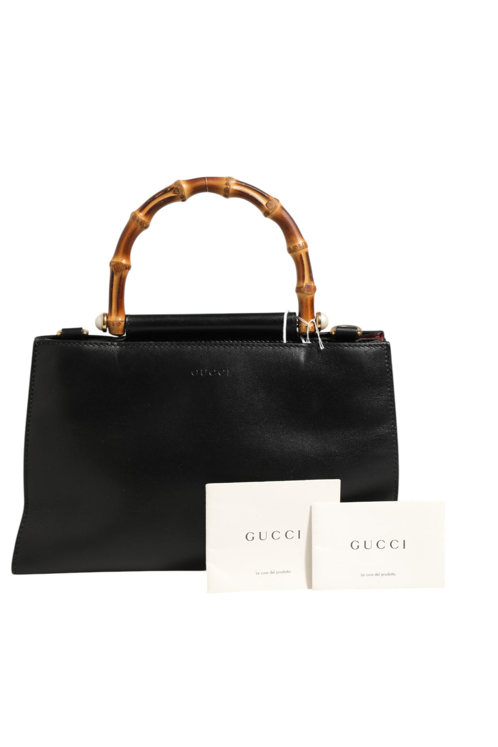Nymphaea Bamboo Top Handle Leather Bag
