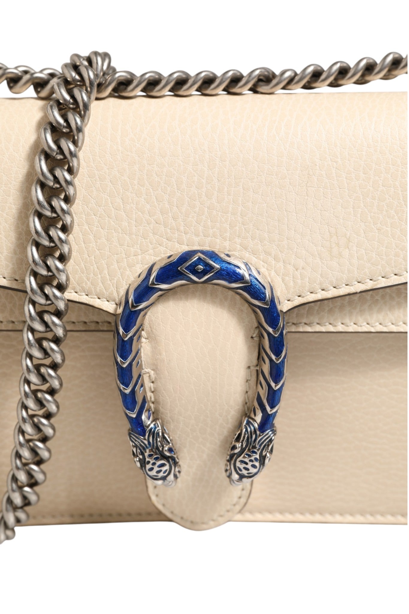 Dionysus White Leather Handbag