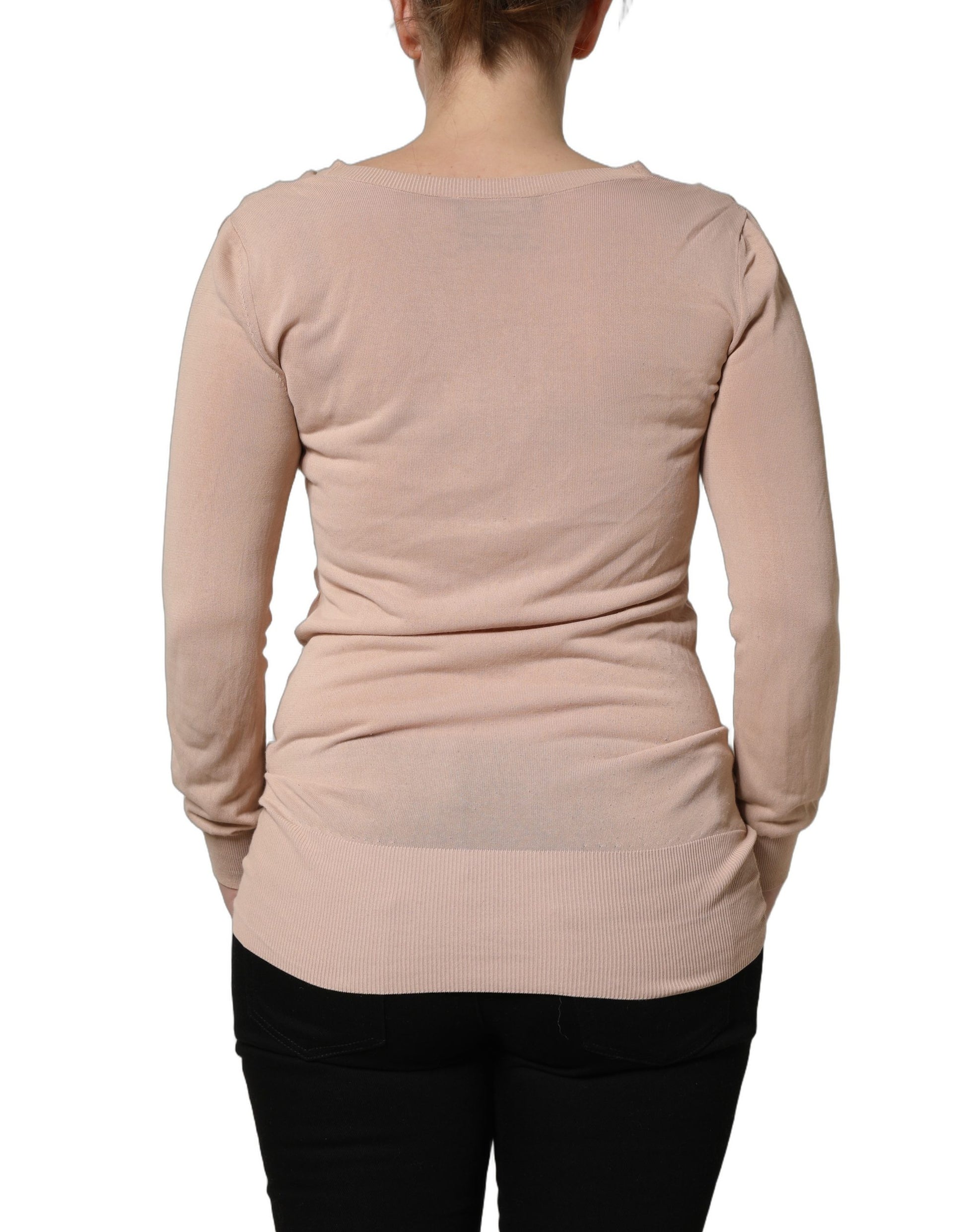 Beige Ribbed V-neck Front Tie Cardigan Sweater