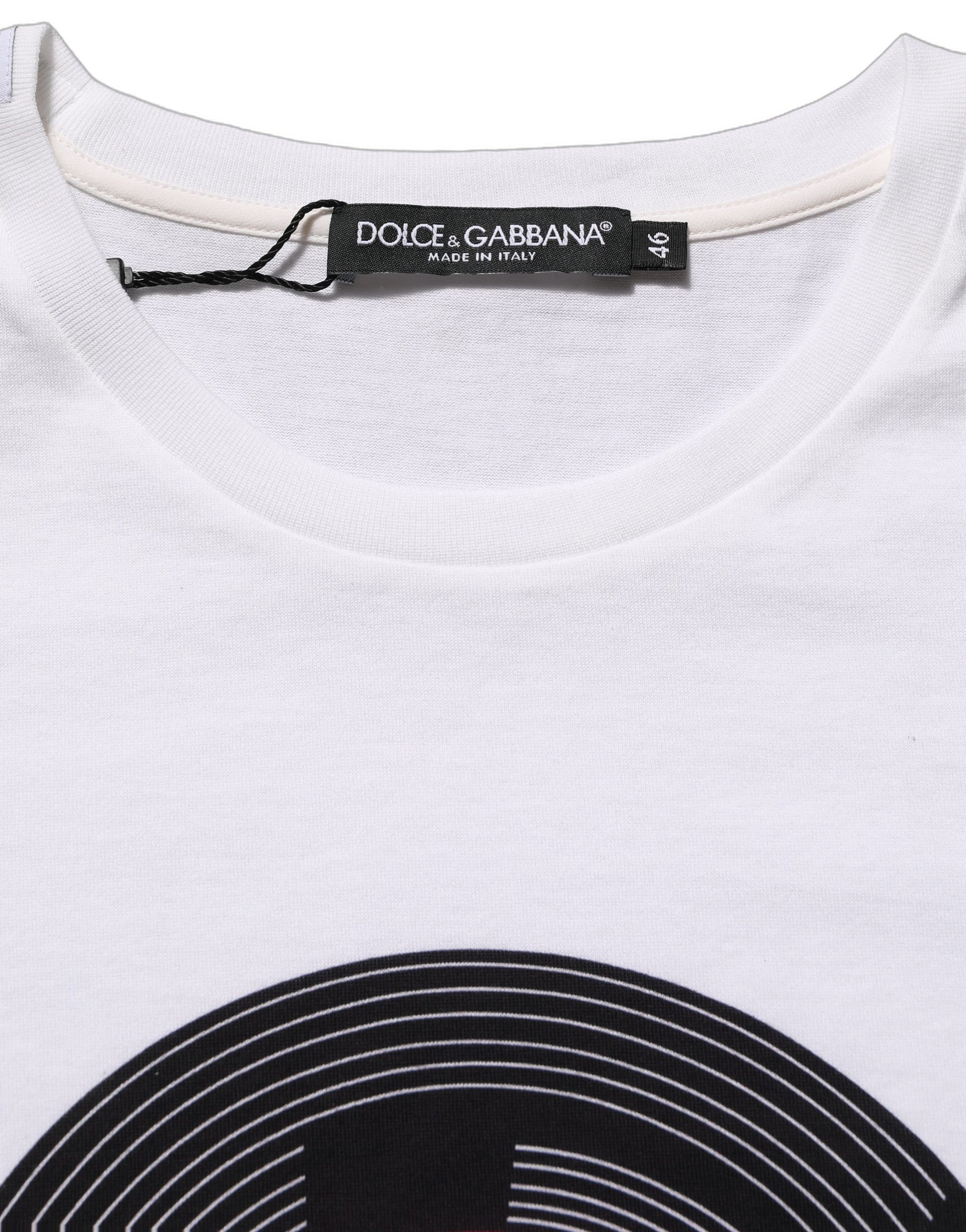 White D&G WE LOVE JAPAN Print Cotton T-shirt