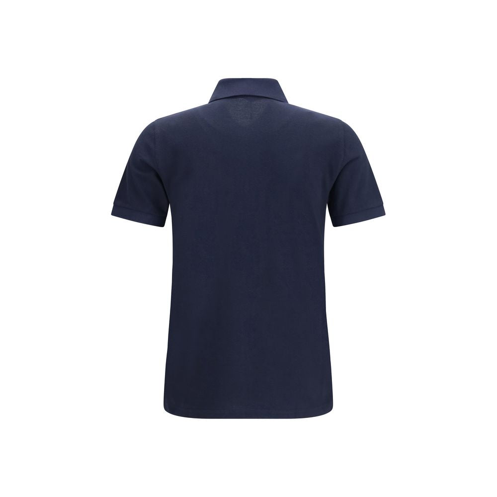 Blue Cotton Polo Shirt