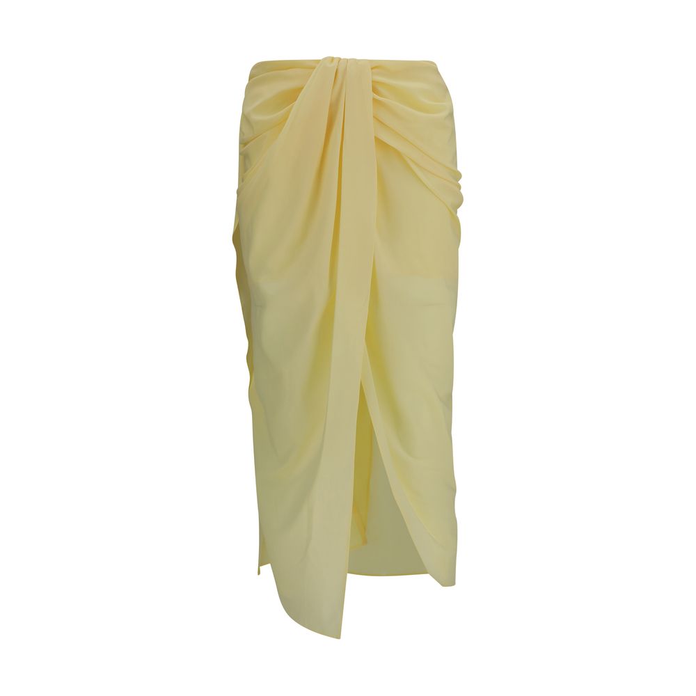 Multicolor Polyester Midi Skirt