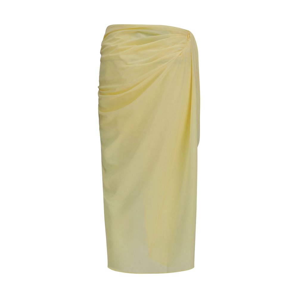 Multicolor Polyester Midi Skirt