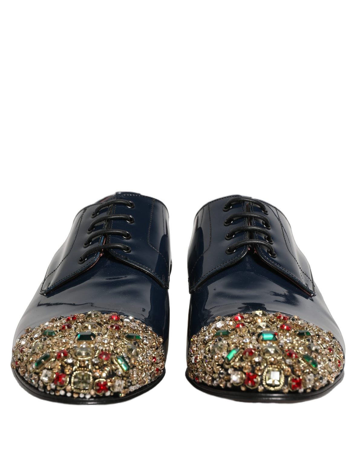 Blue Embellished Men Derby Dress Formal Shoes