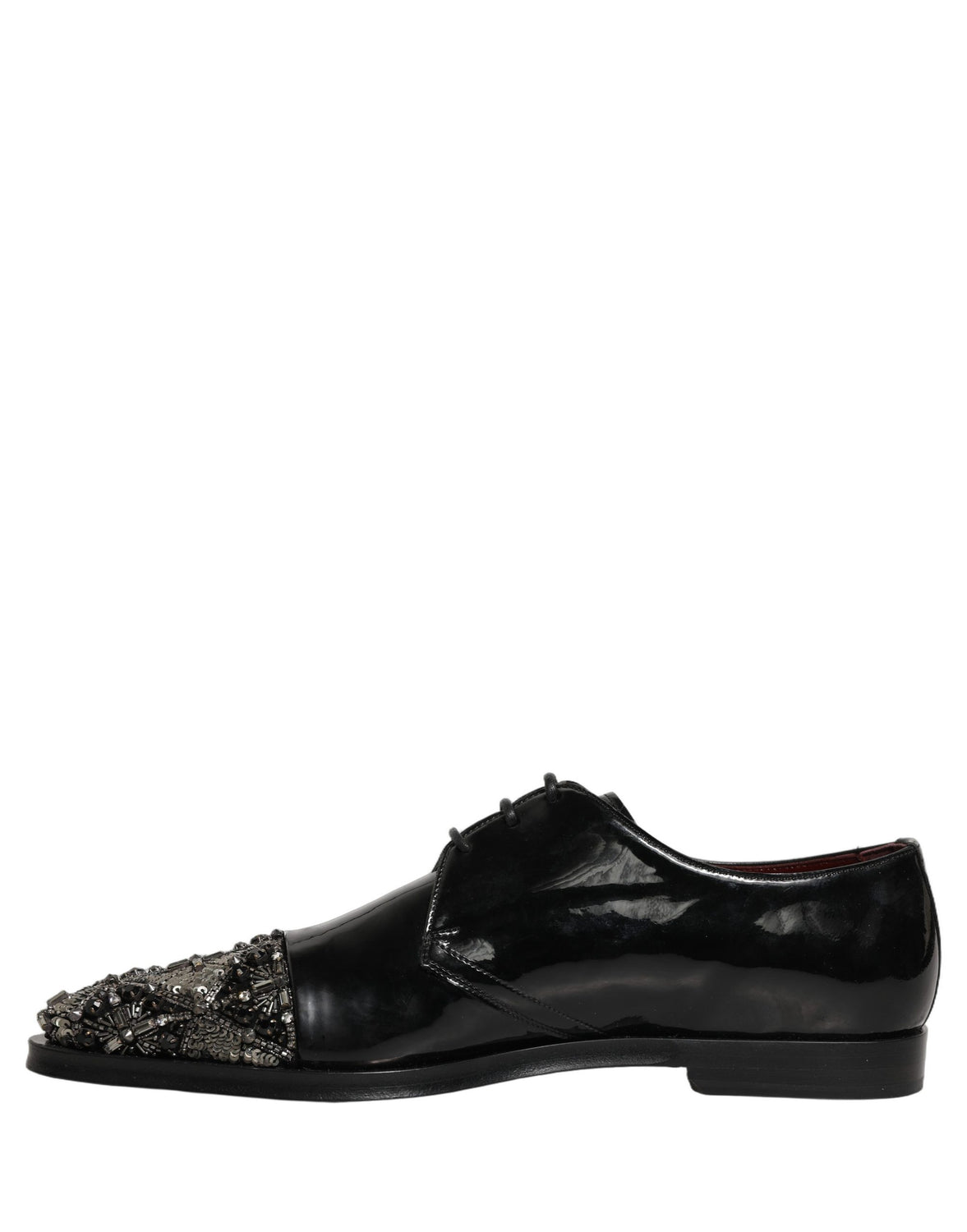 Black Embellished Men Derby Dress Formal Shoes