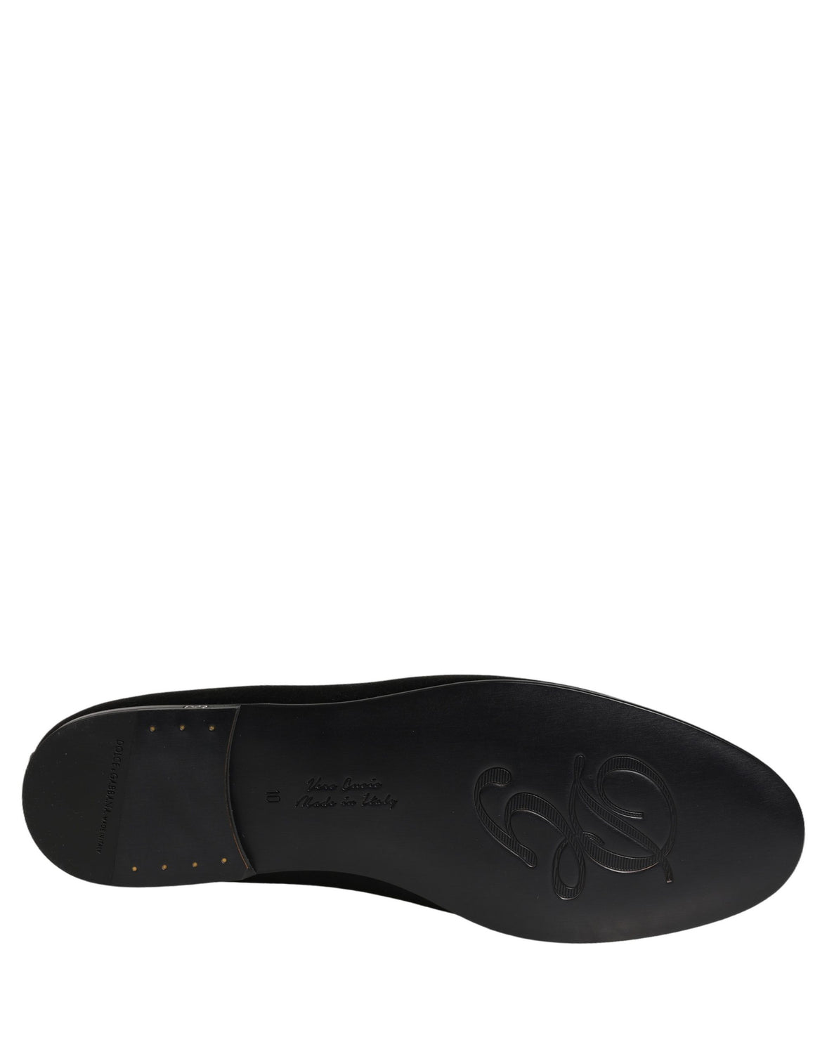 Black Satin Logo Slip On Flats Loafers Shoes