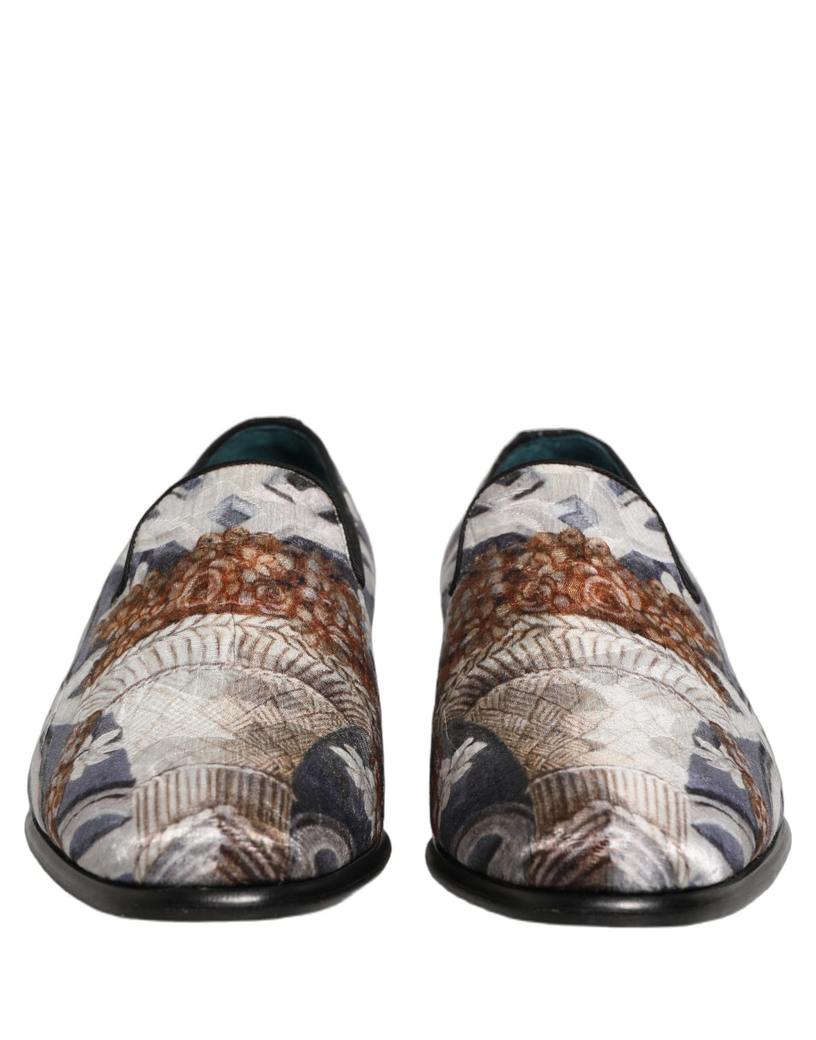 Multicolor Floral Tapestry Embroidery Loafer Shoes