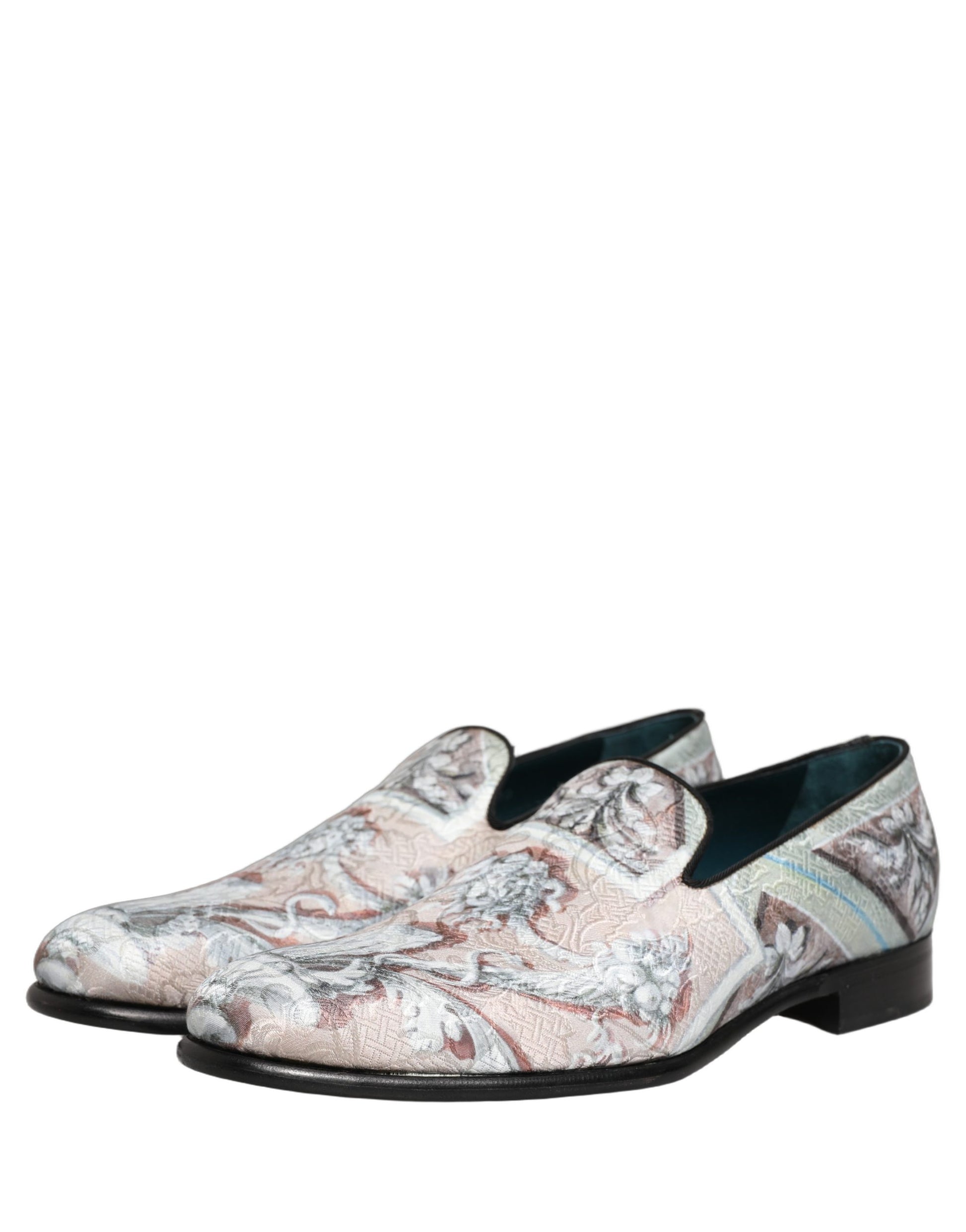 Multicolor Velvet Baroque Dress Loafers Shoes