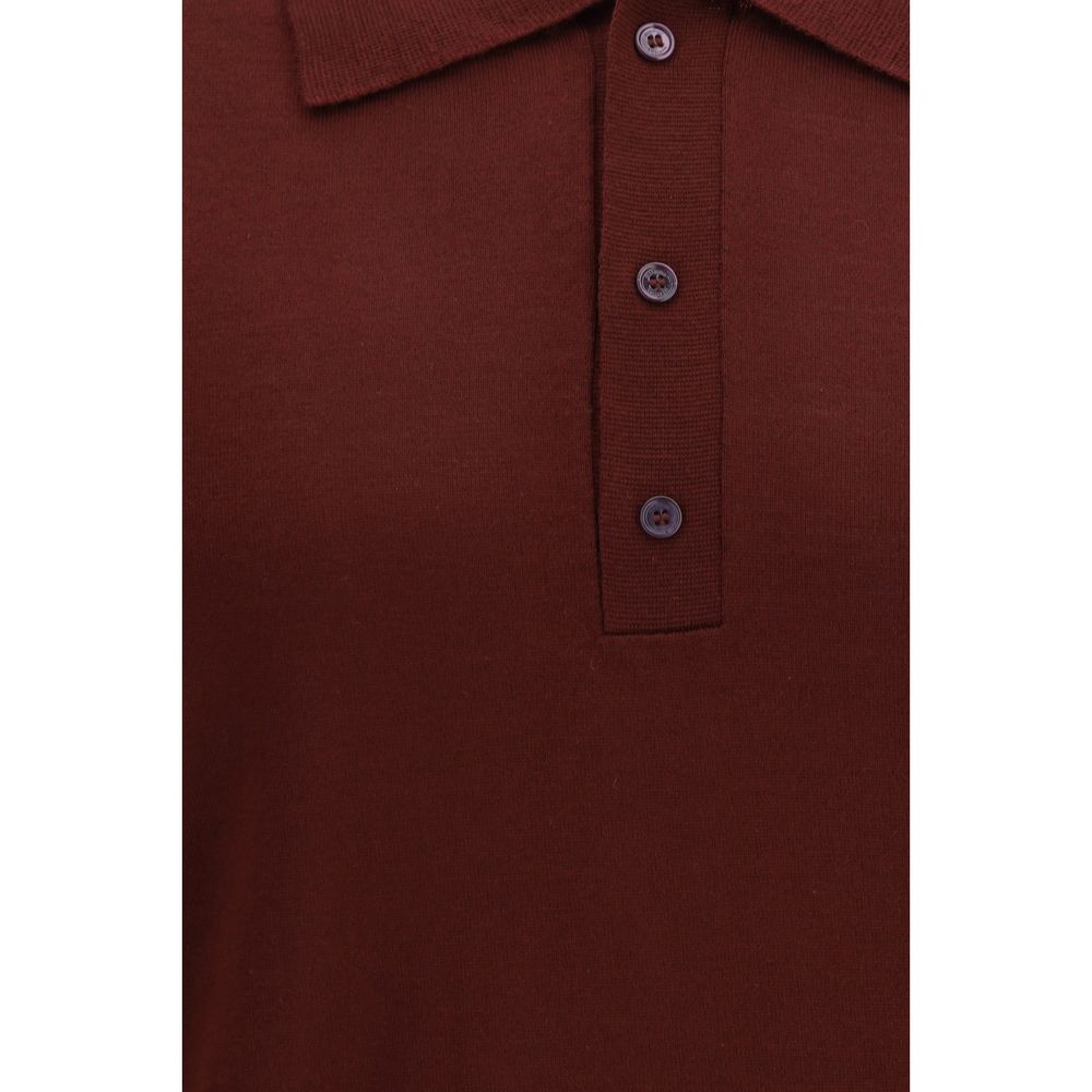 Bordeaux Wool Oves Aries Polo Shirt