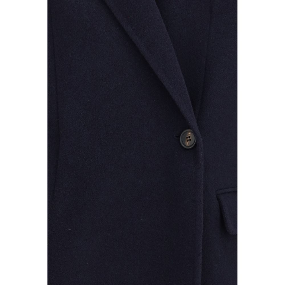 Blue Wool Oves Aries Full-Length Jacket