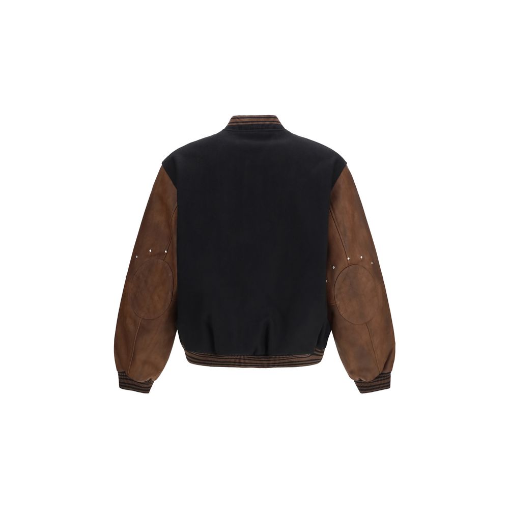Black Wool Oves Aries Bomber