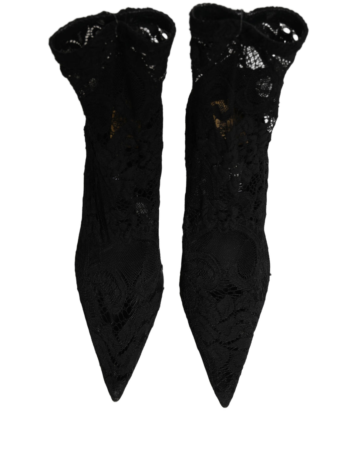 Black Socks Taormina Lace Pumps Boots Shoes