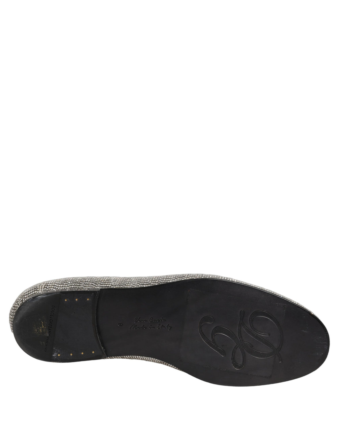 Silver Crystal Embellished Men Loafers Shoes