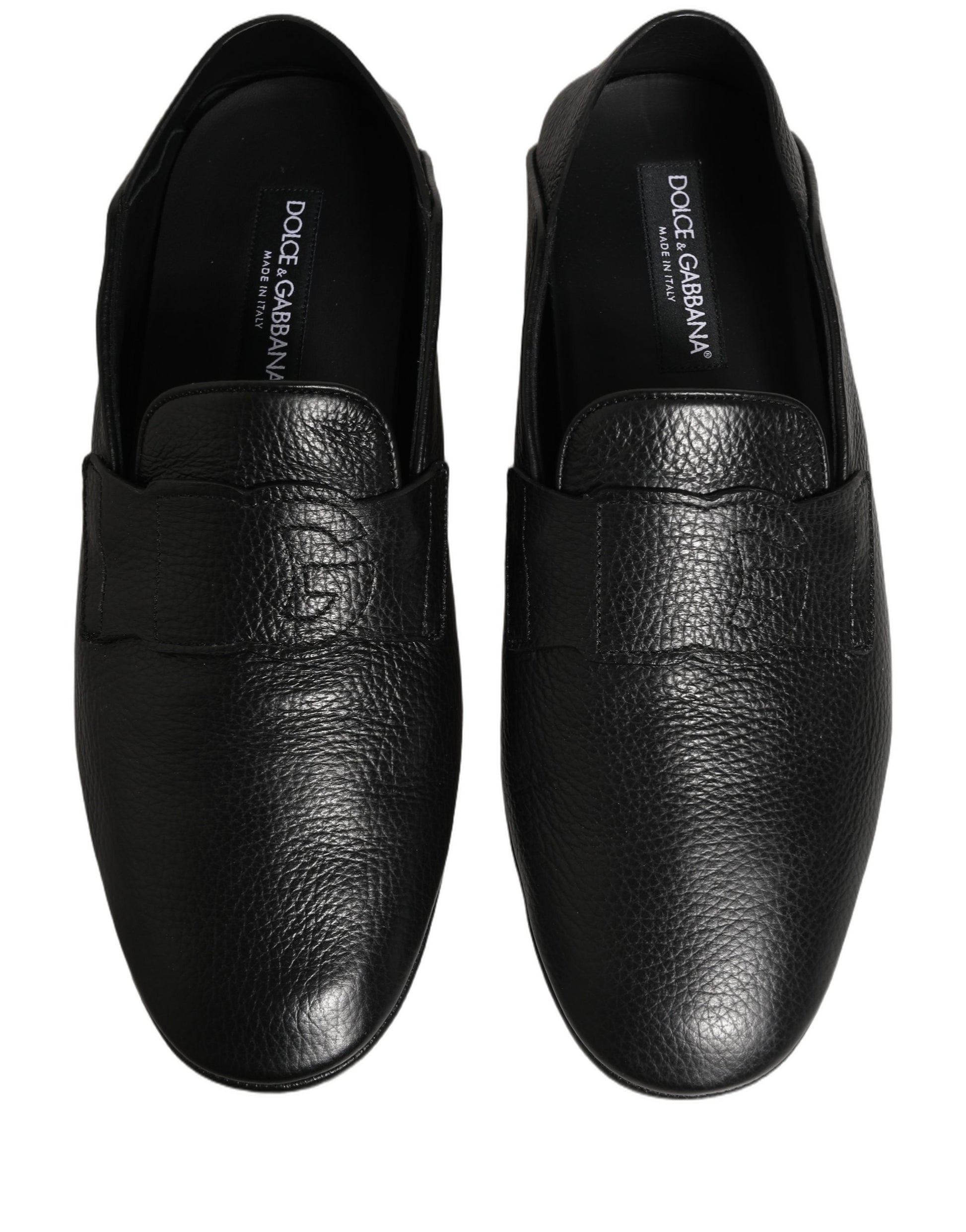 Black Deerskin Leather Driver Loafers Shoes