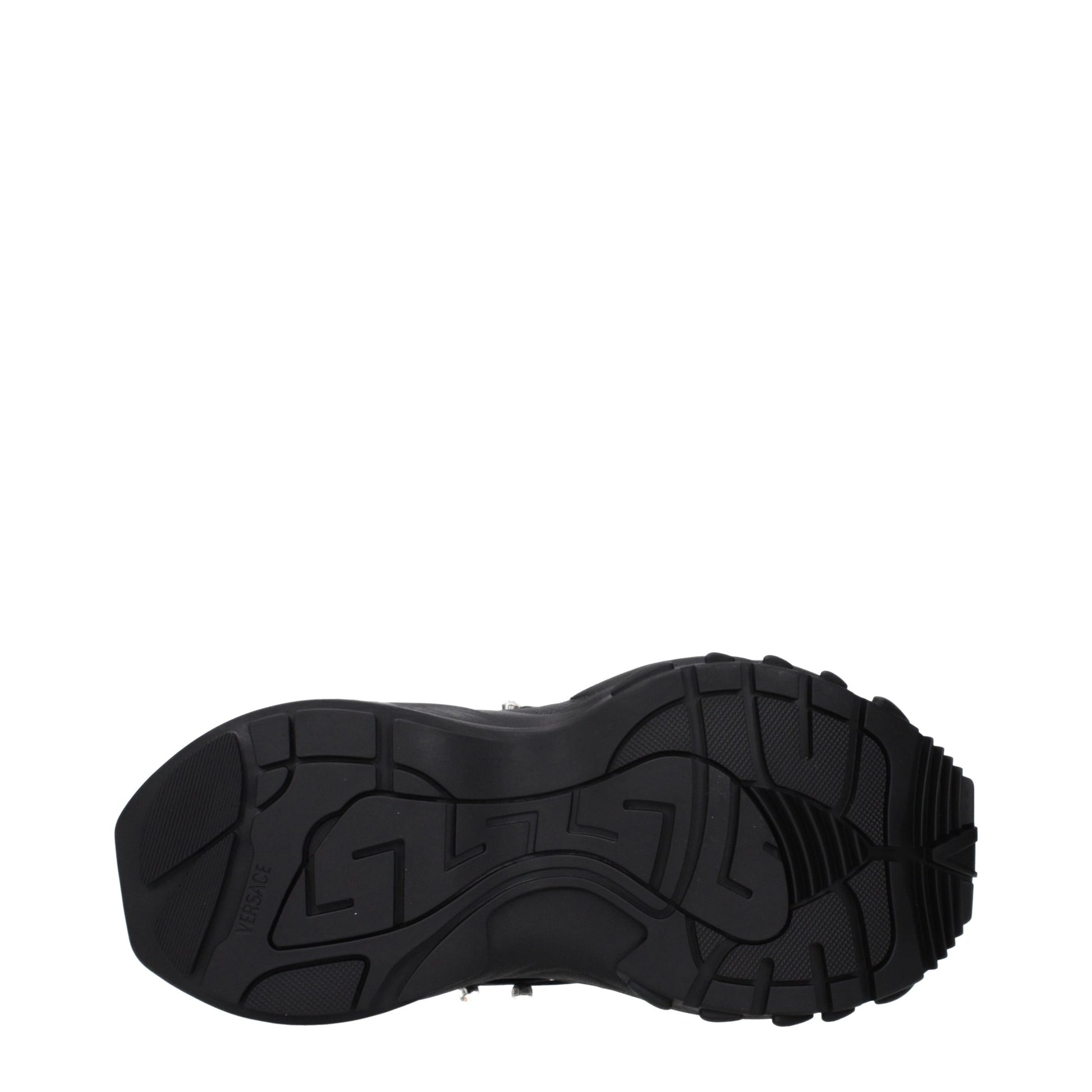 Black Fabric Chunky Sneakers