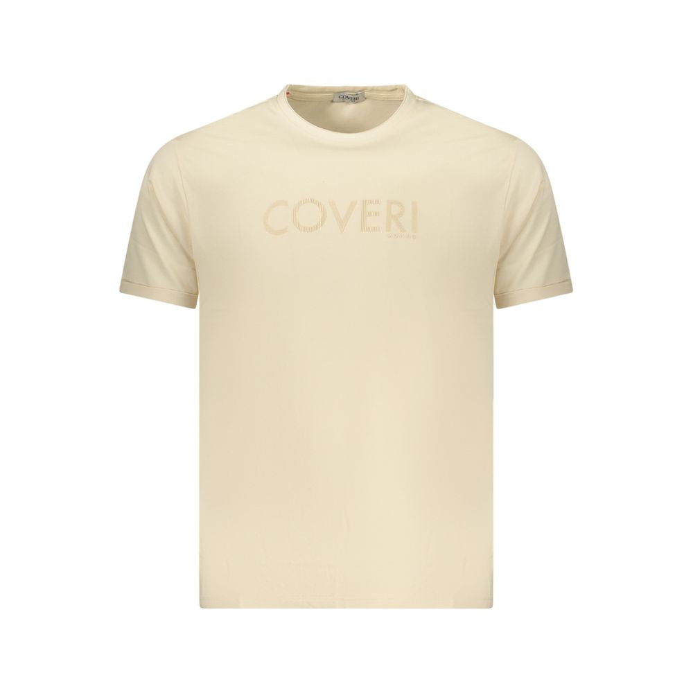 Beige Cotton Mens T-Shirt