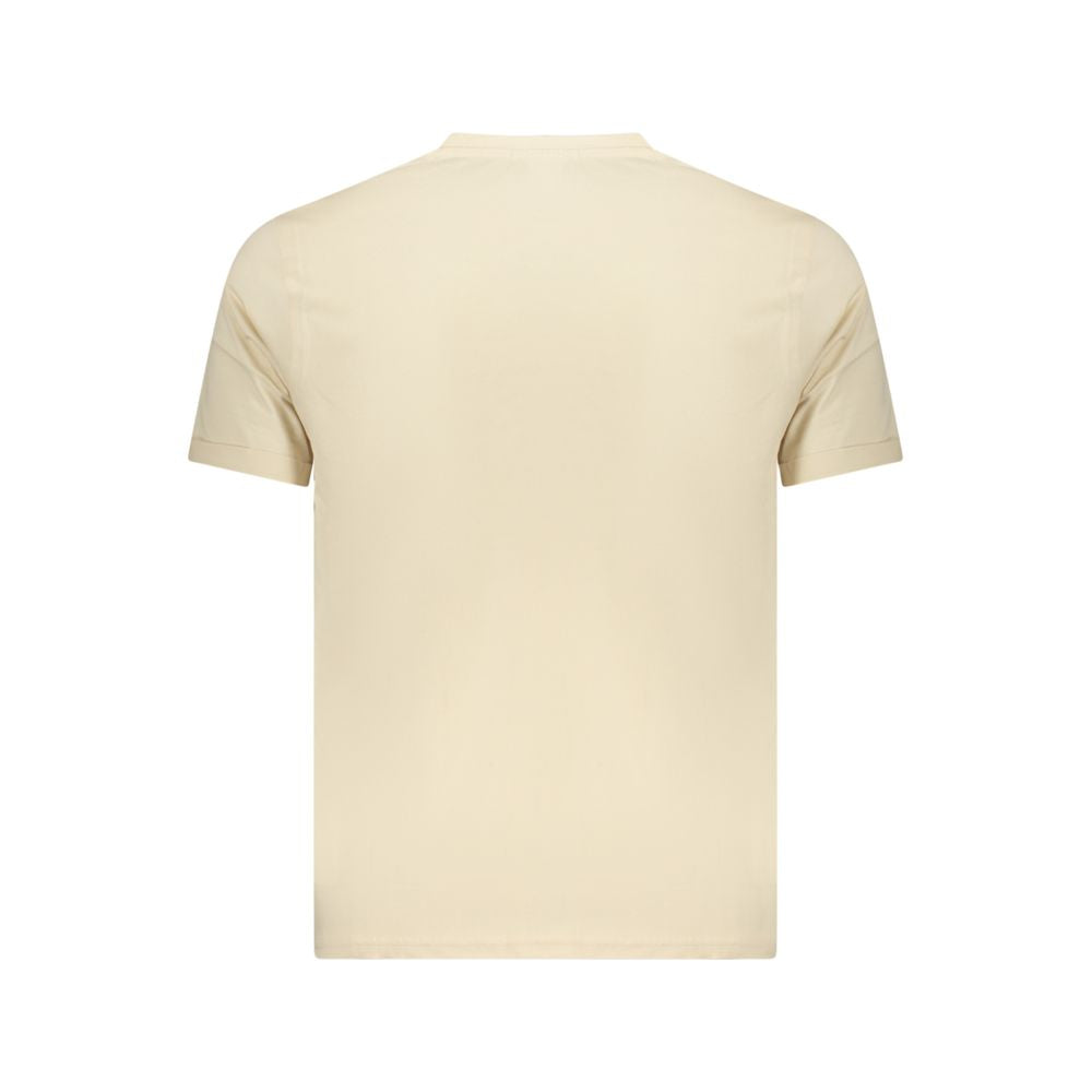 Beige Cotton Mens T-Shirt