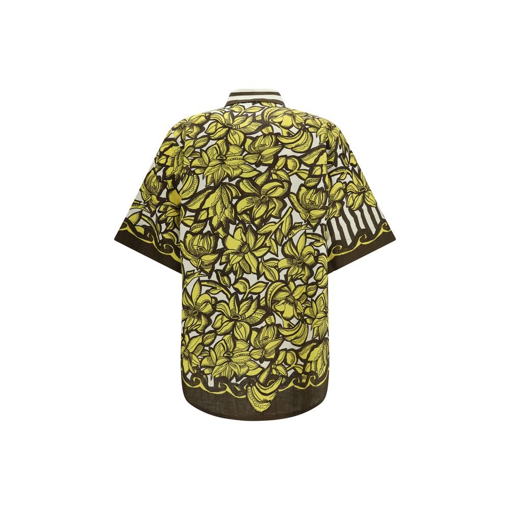 Multicolor Hemp Shortsleeve Shirt