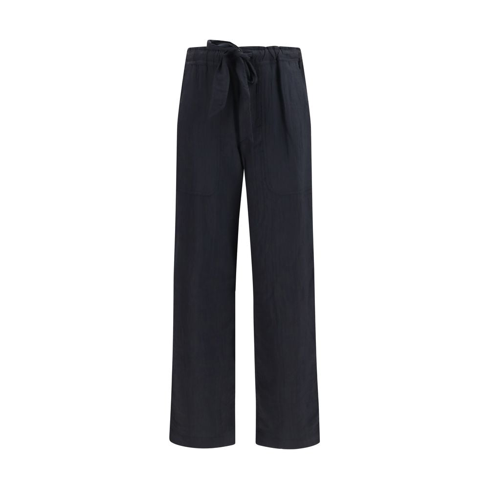 Black Viscose Casual Pants