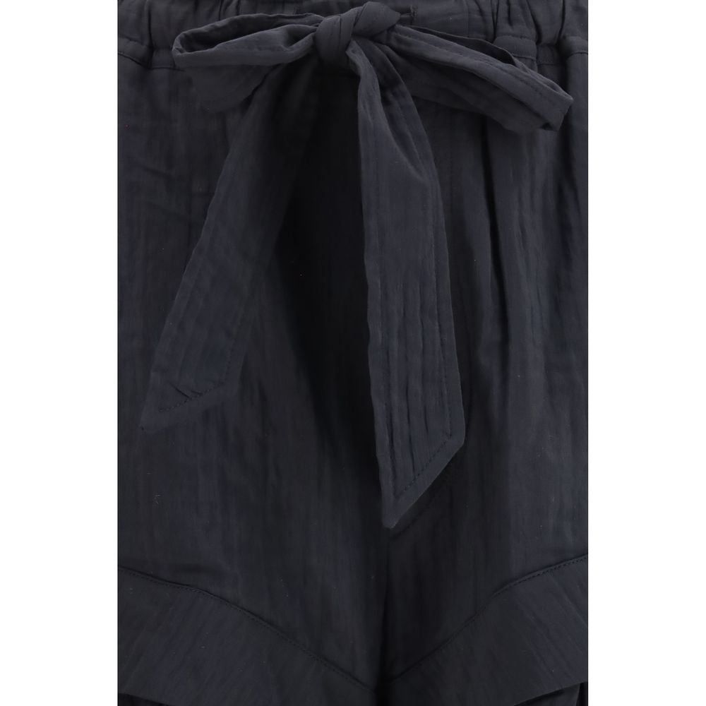 Black Viscose Bermuda Shorts