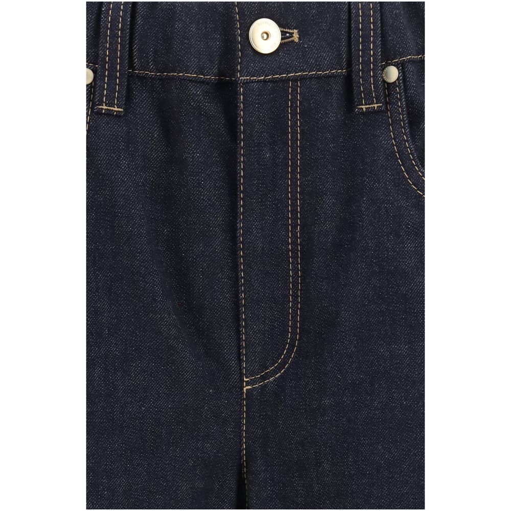 Blue Cotton Jeans Denim