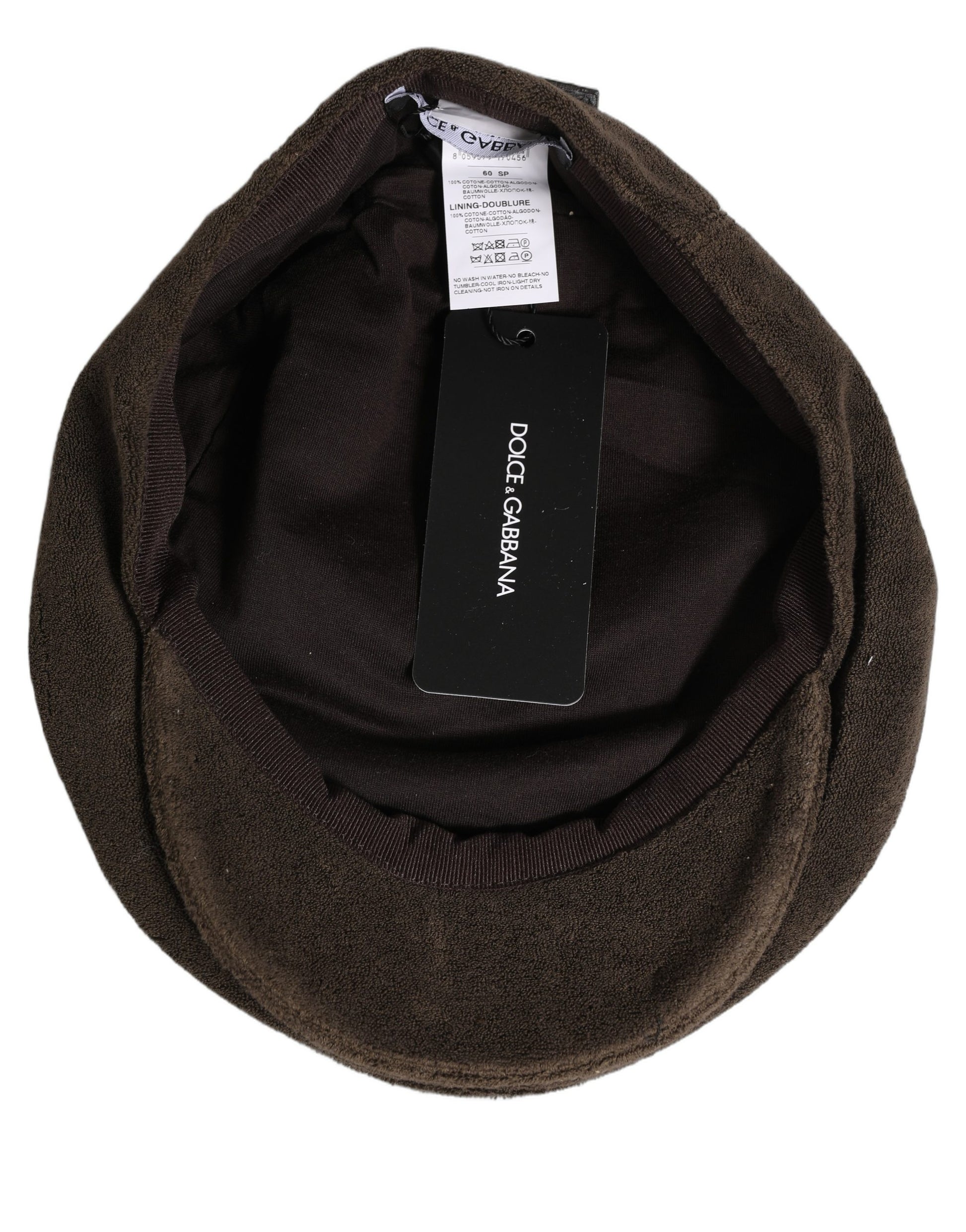 Men Brown Cotton Newsboy Cloth Capello Hat