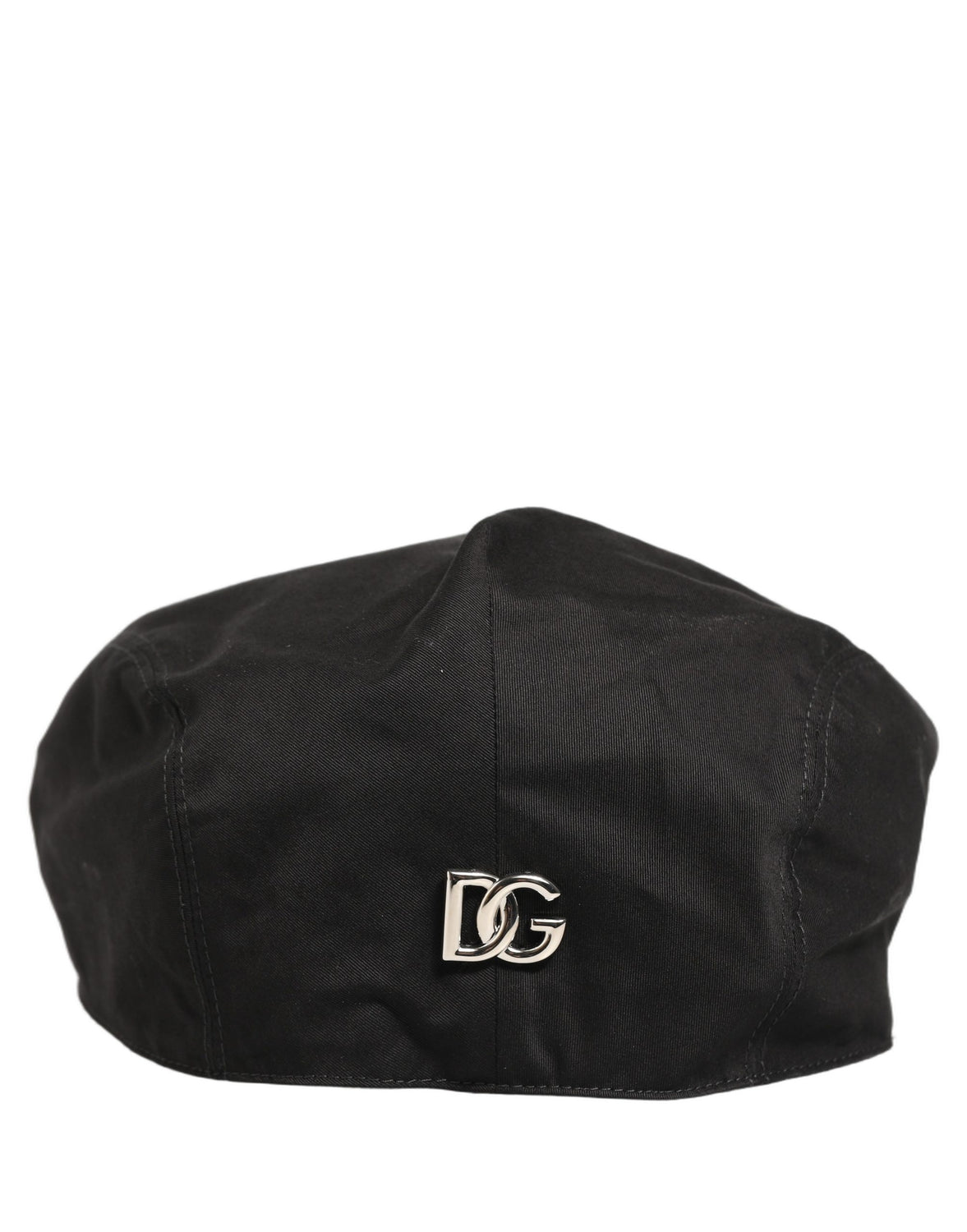 Men Black Cotton Stretch Newsboy Cloth Capello Hat
