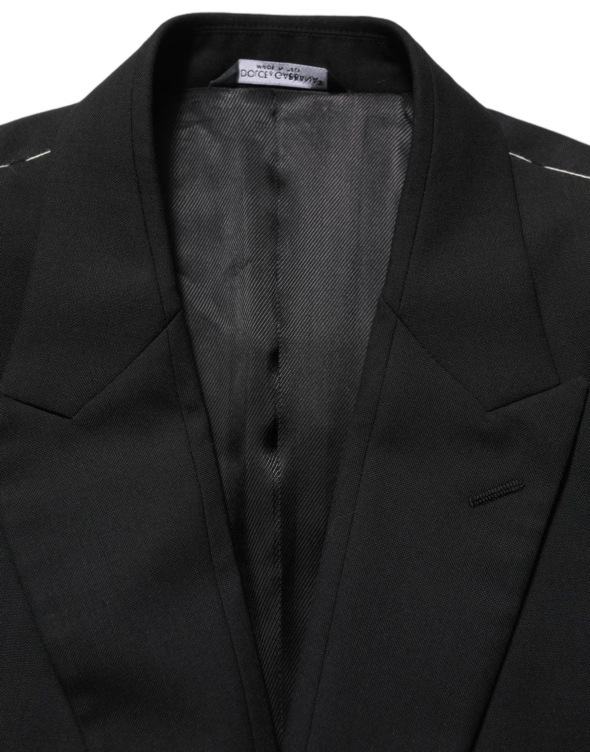 Black Wool Single Breasted Blazer Jacket