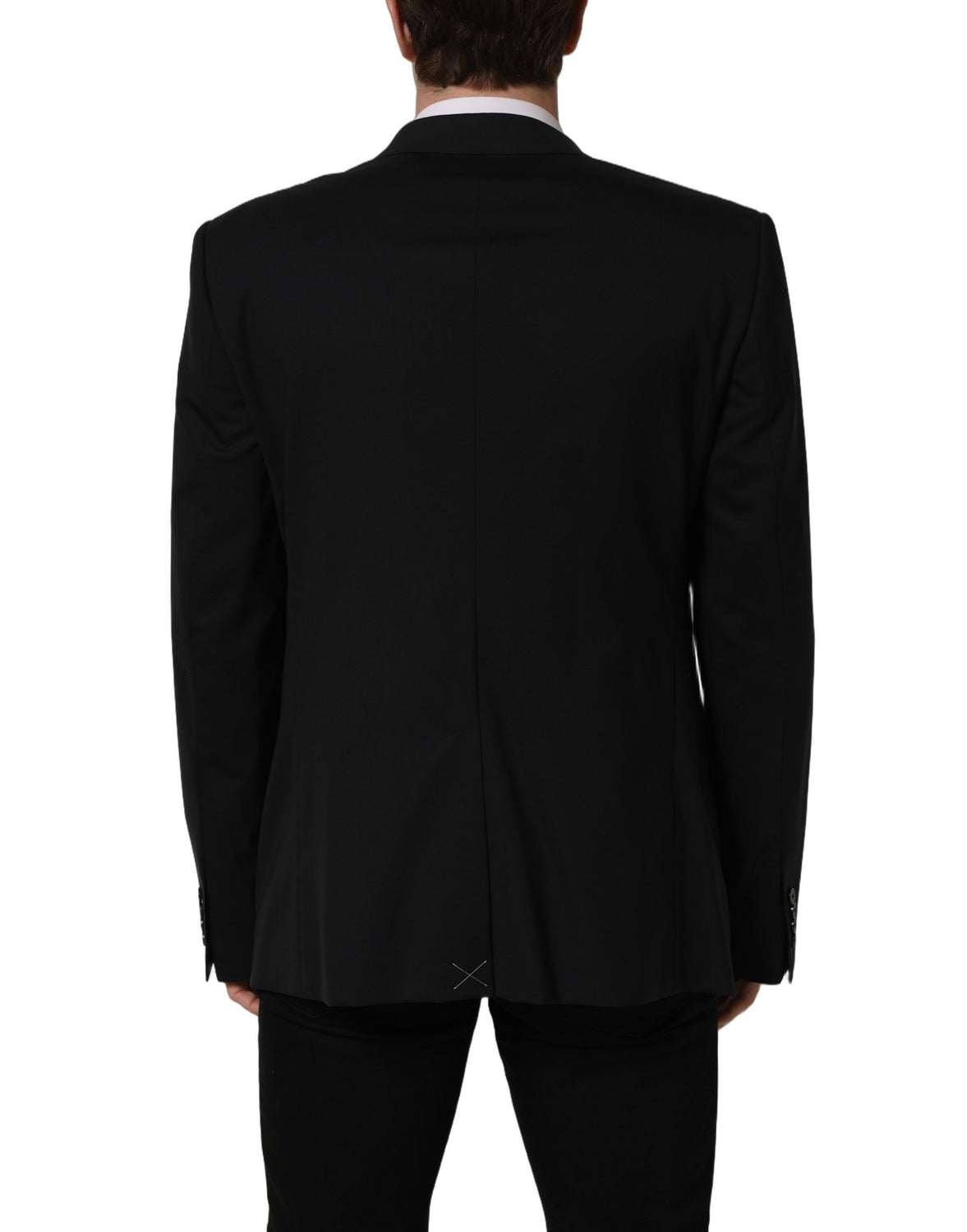 Black Wool Single Breasted Blazer Jacket