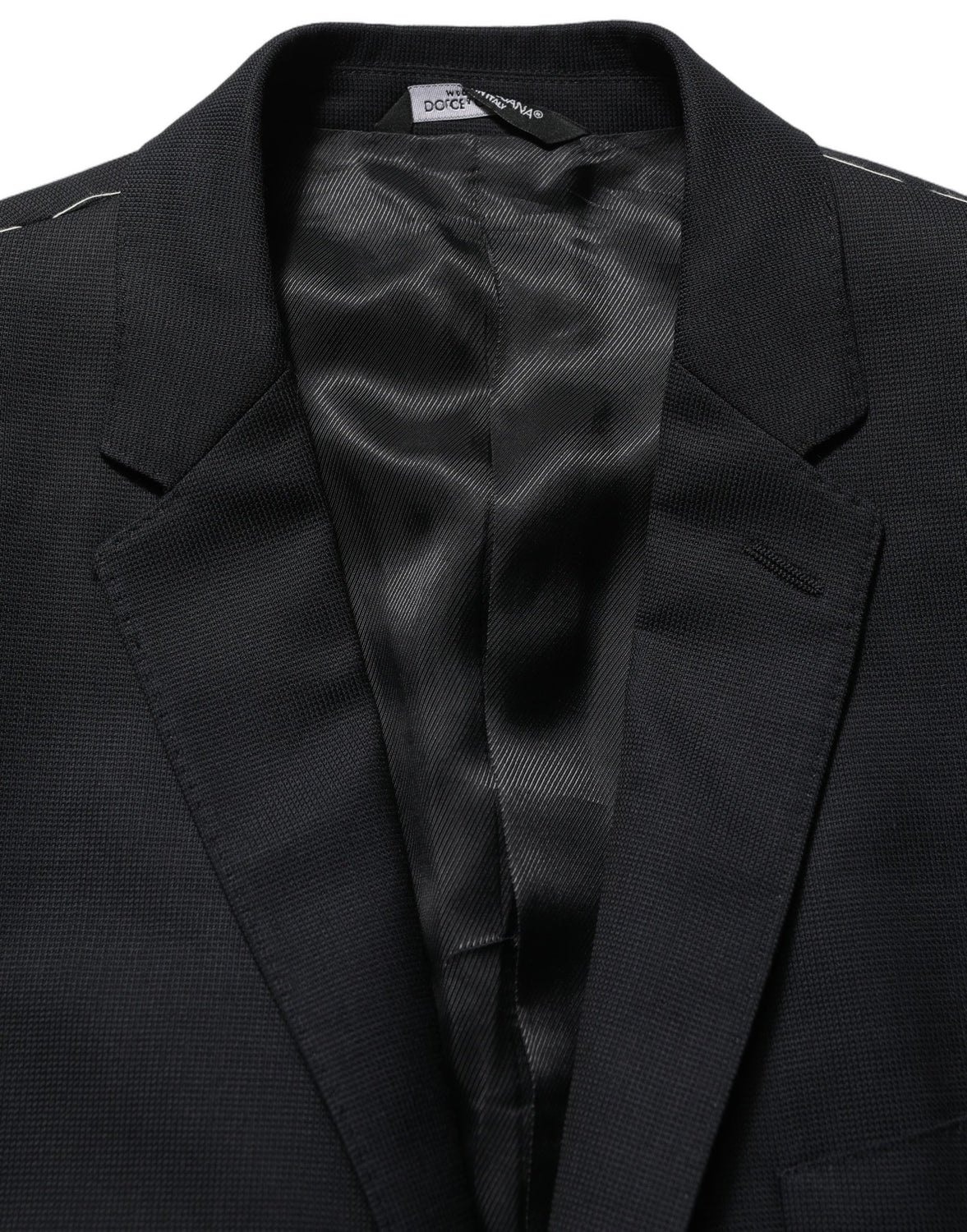 Black Wool Single Breasted Blazer Jacket