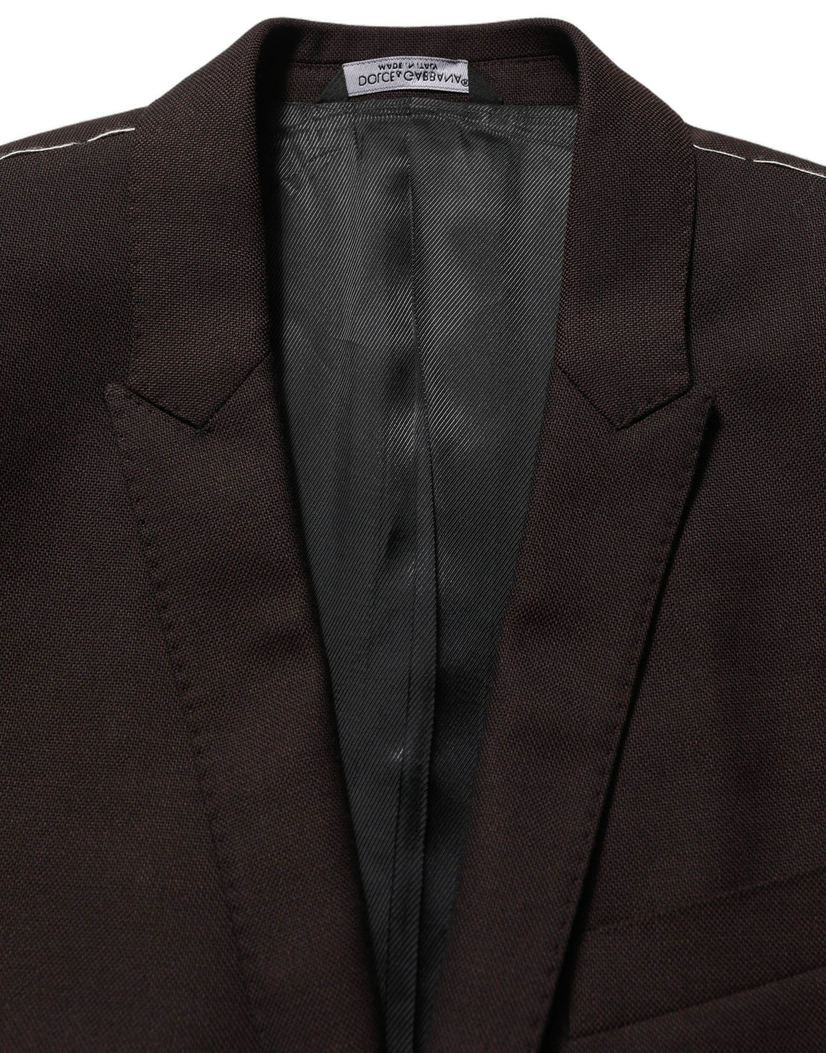 Brown Wool GOLD Single Breasted Men Jacket