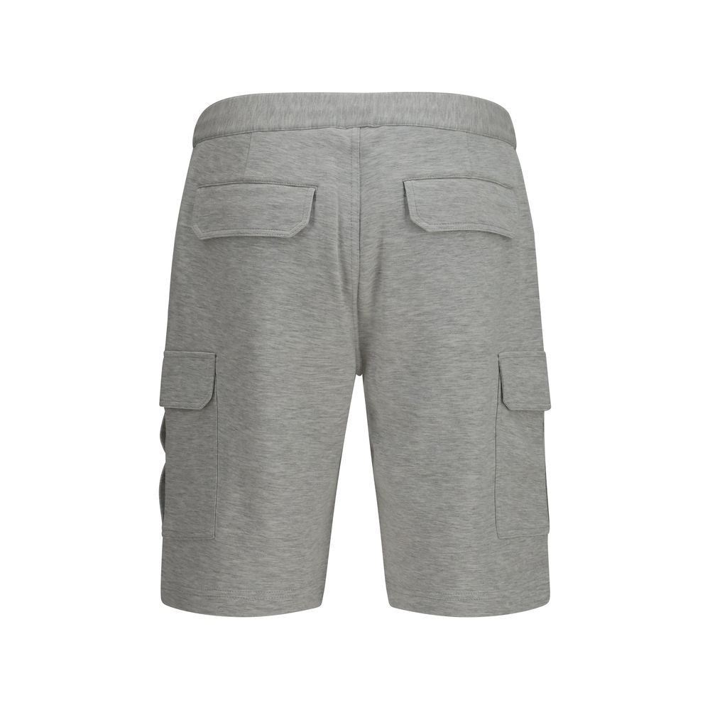 Gray Cotton Bermuda Shorts