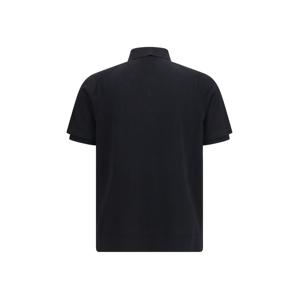 Black Cotton Polo Shirt