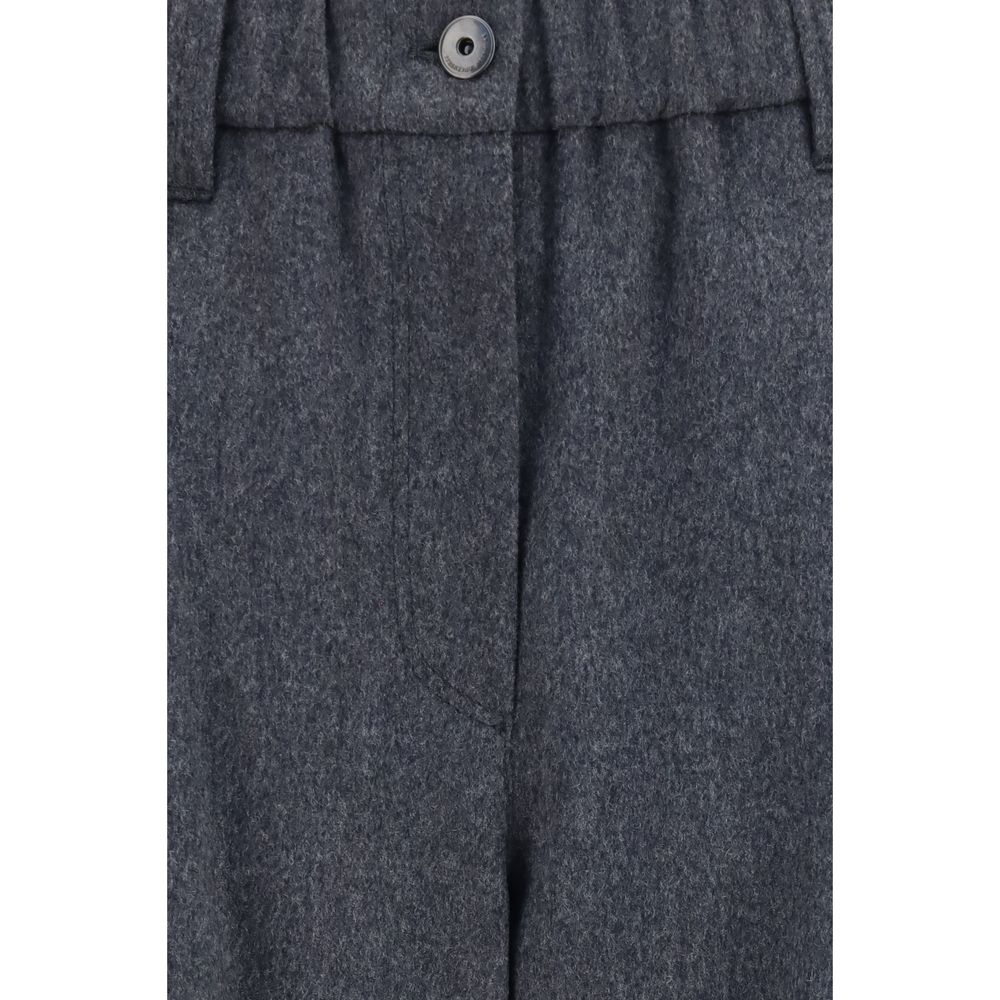 Gray Wool Oves Aries Casual Pants