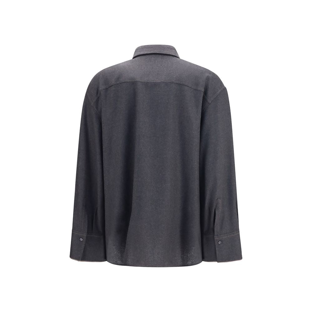 Gray Wool Oves Aries Dress Shirt