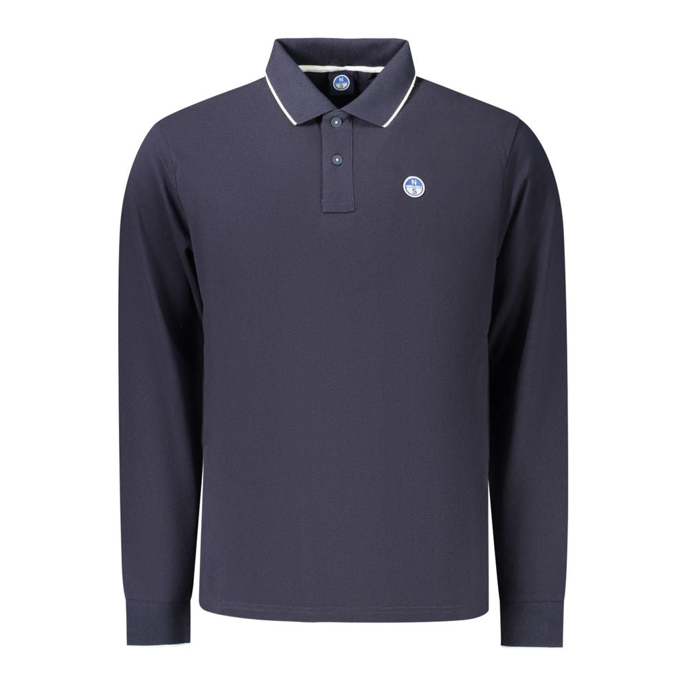 Blue Cotton Men's Polo
