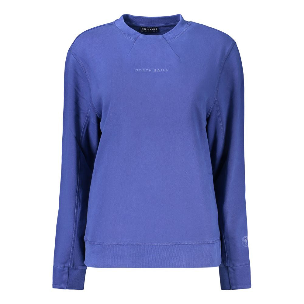 Blue Cotton Women's Sweatshirt