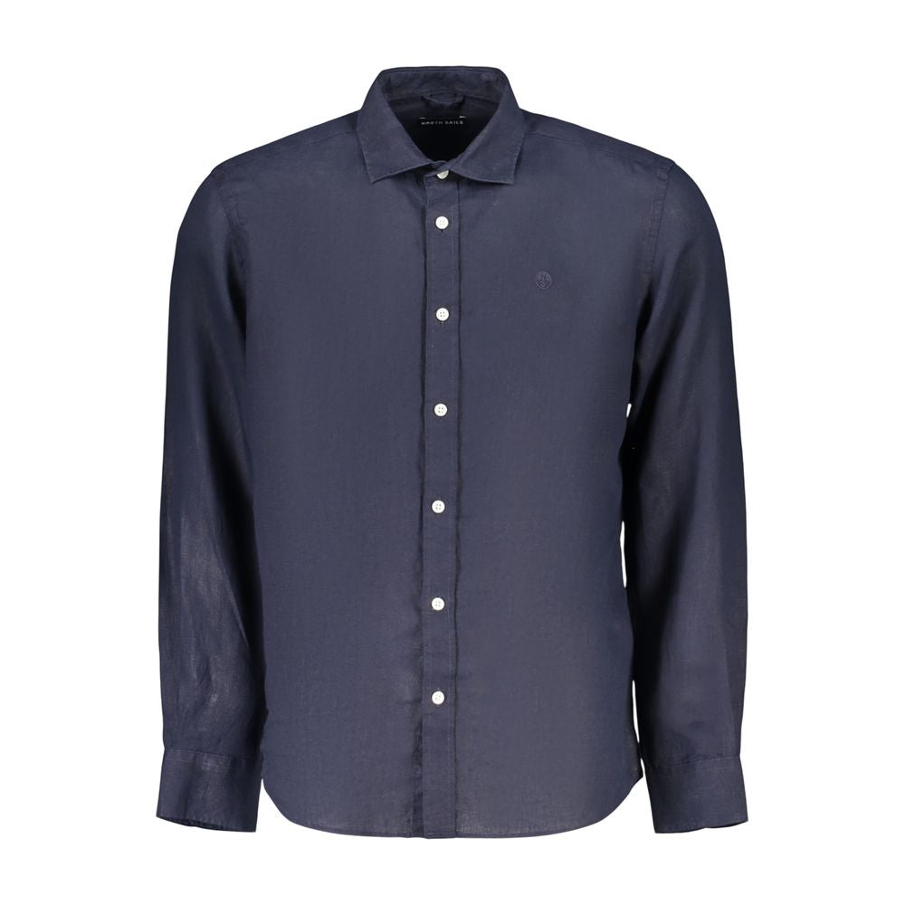 Blue Linen Men's Shirt