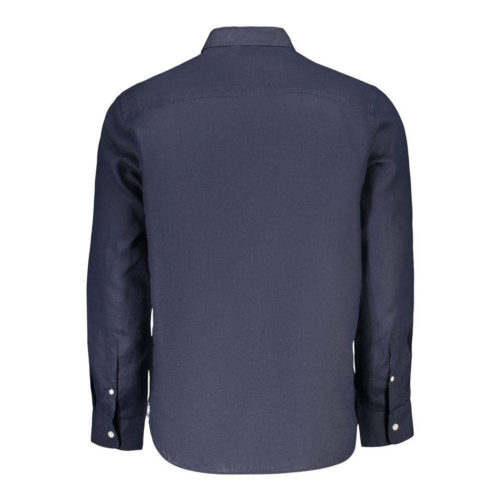 Blue Linen Men's Shirt