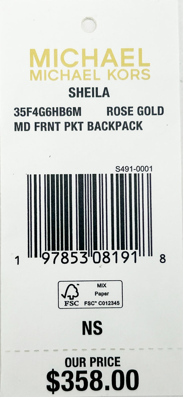 Michael Kors Sheila Medium PVC Backpack Bookbag