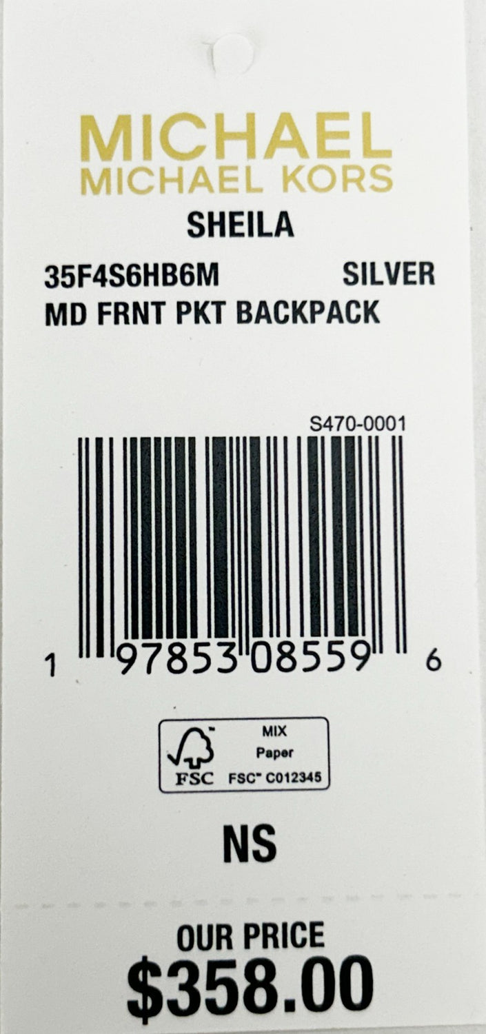 Michael Kors Sheila Medium PVC Backpack Bookbag