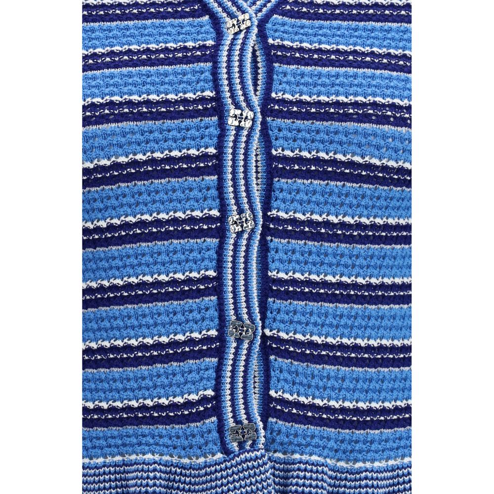 Blue Cotton Cardigan
