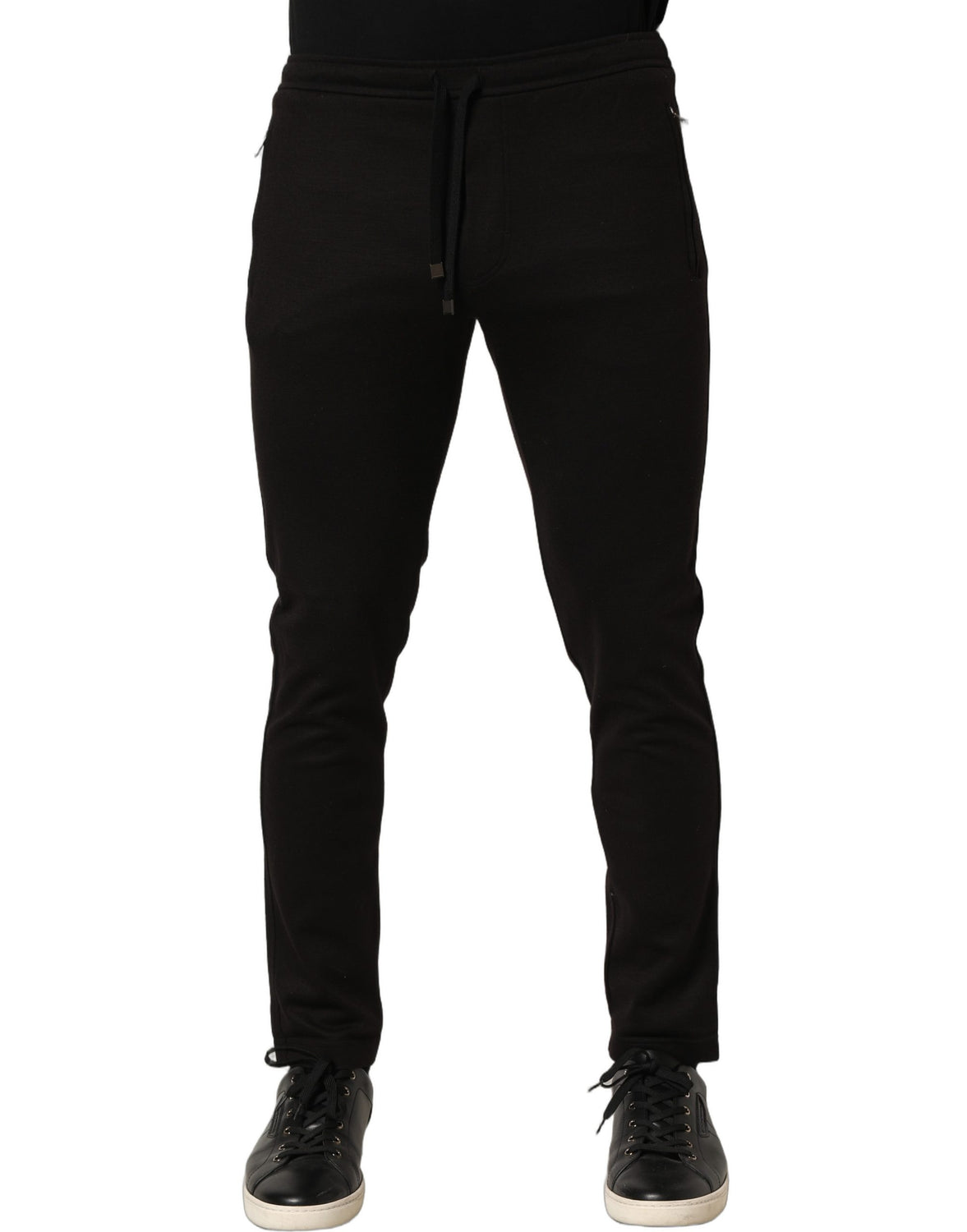 Black Wool Jogger Men Sweatpants Trouser Pants