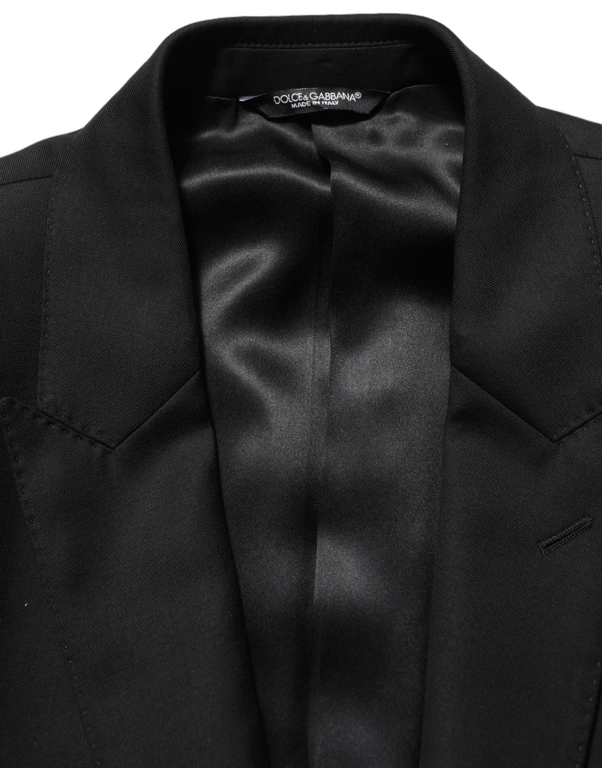 Black Wool Slim Fit Formal 2 Piece Men Suit