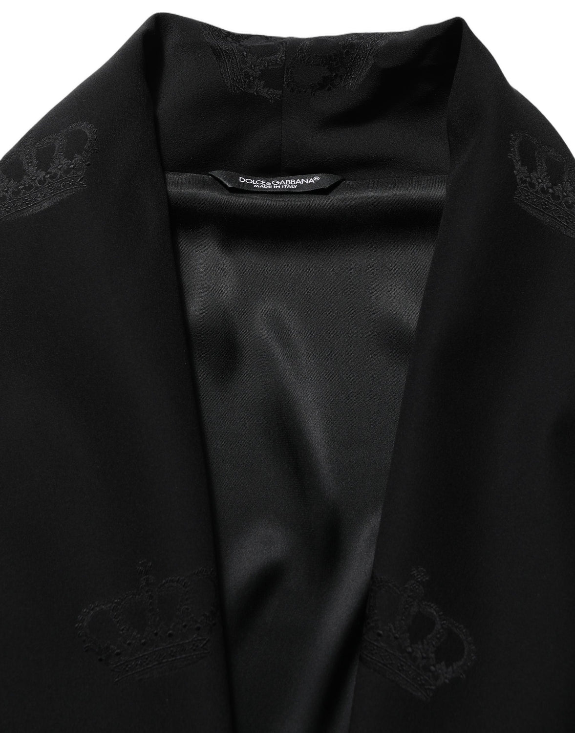 Black 100% Silk Robe Men Wrap Coat Jacket