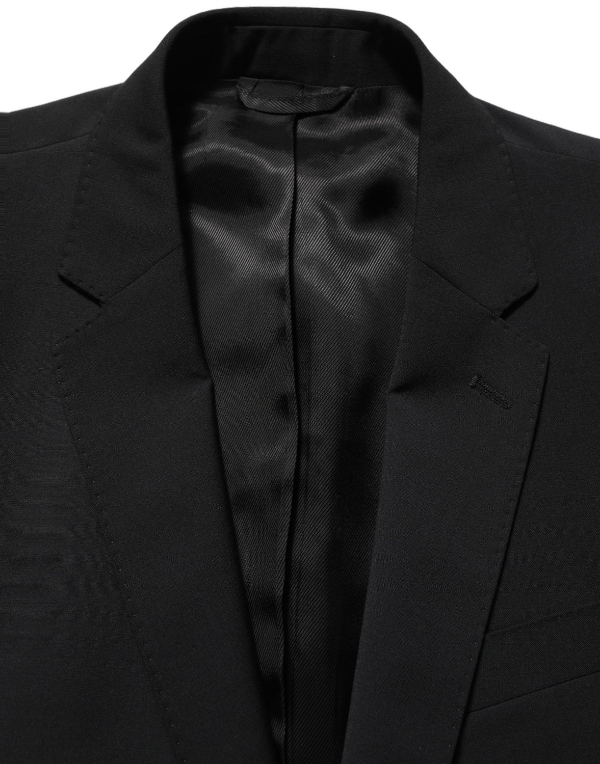 Black Wool Slim Fit Formal 2 Piece Men Suit