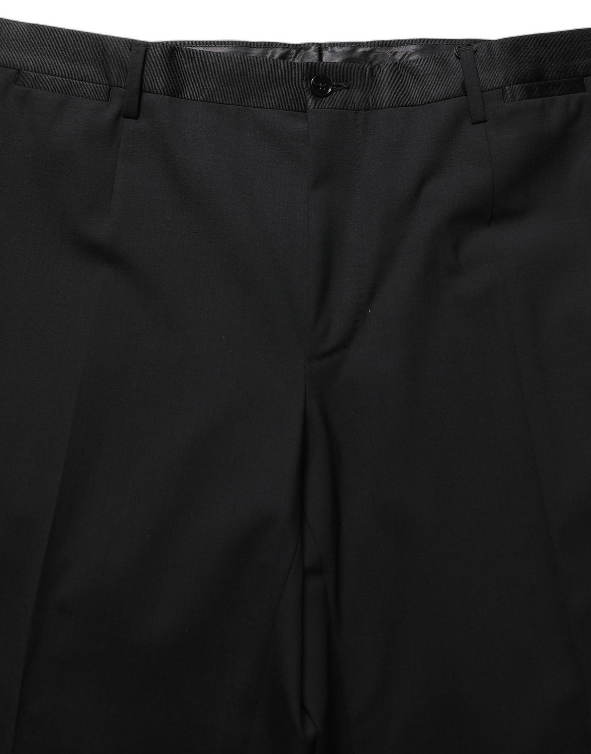 Black Wool Tapered Leg Dress Trouser Pants