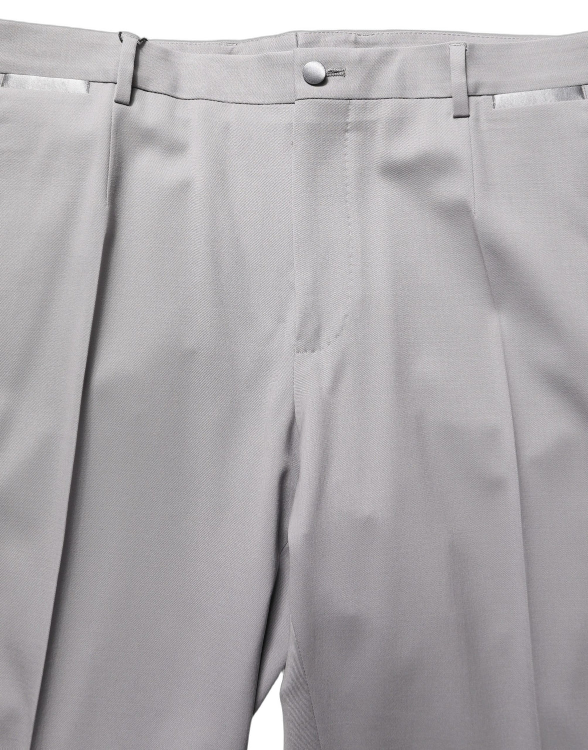 Gray Wool Tapered Men Dress Trouser Pants