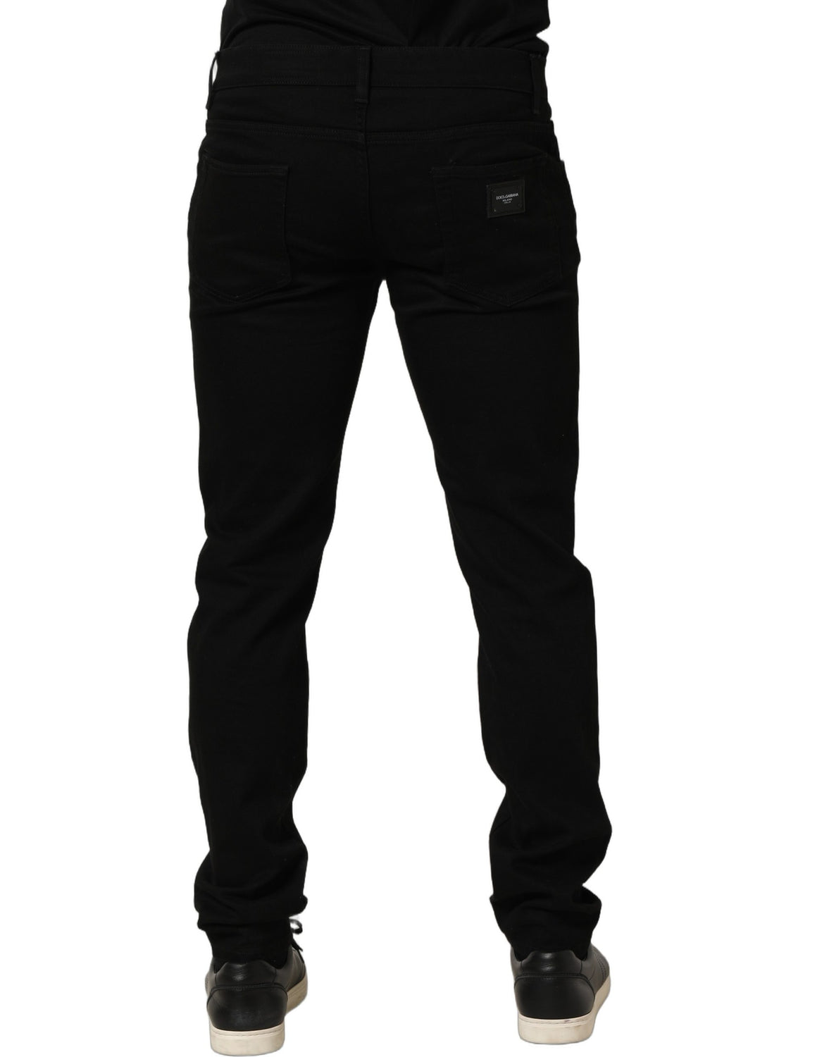 Black Cotton Stretch Skinny Men Denim Jeans