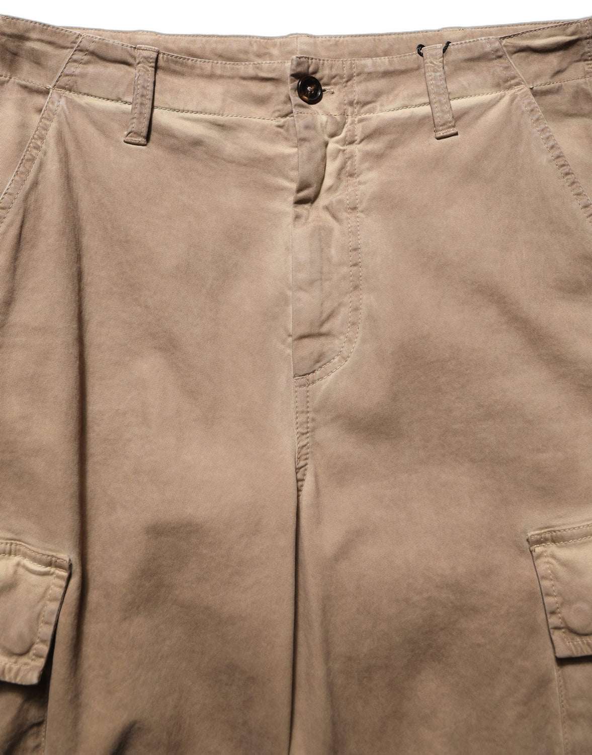 Brown Mid Waist Cargo Straight Trouser Pants